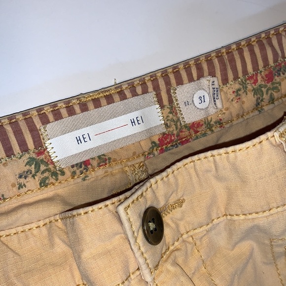 Anthropologie Hei Hei Yellow Cargo Pants - Women’s Size 31 - Picture 6 of 6